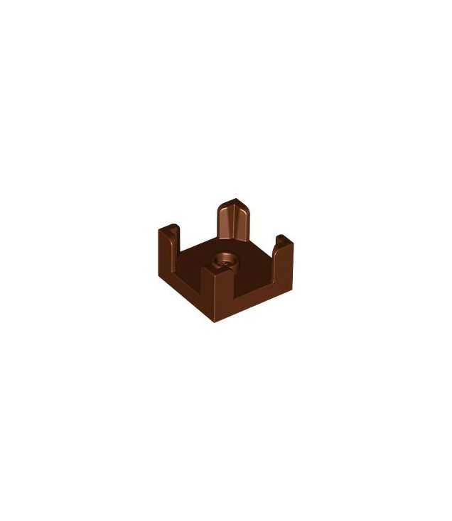 LEGO - Container, halve doos 2 x 2 x 1 met nop en 4 hoeksteunen - Reddish Brown | N