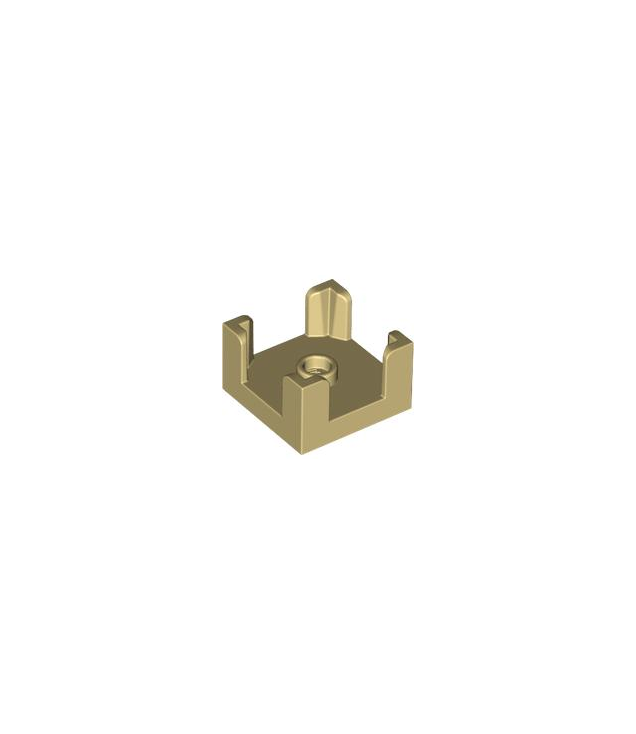LEGO - Container, halve doos 2 x 2 x 1 met nop en 4 hoeksteunen - Tan | N