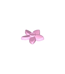 LEGO - Friends-accessoire, haardecoratie bloem met spitse blaadjes en klein pennetje - Bright Pink | N - Thumbnail