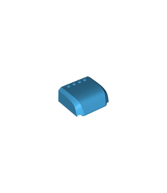LEGO - Voorruit 5 x 6 x 2 gebogen bovenkap met 4 noppen - Dark Azure | N