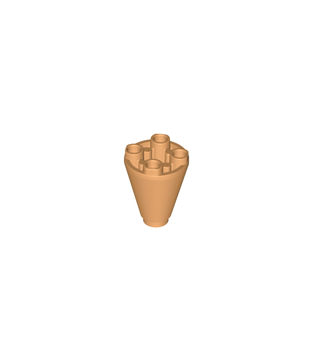 LEGO - Kegel 2 x 2 x 2 omgekeerd - Medium Nougat | N