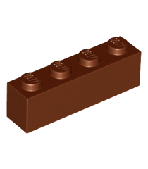 LEGO - Steen 1 x 4 - Reddish Brown | N - Thumbnail