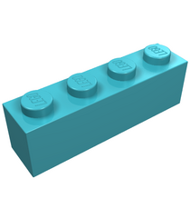 LEGO - Steen 1 x 4 - Medium Azure | N - Thumbnail