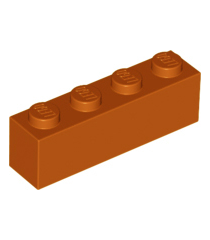 LEGO - Steen 1 x 4 - Dark Orange | N - Thumbnail