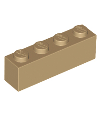 LEGO - Steen 1 x 4 - Dark Tan | N - Thumbnail