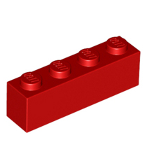 LEGO - Steen 1 x 4 - Red | N - Thumbnail