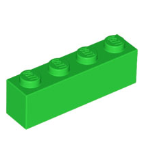 LEGO - Steen 1 x 4 - Bright Green | N - Thumbnail