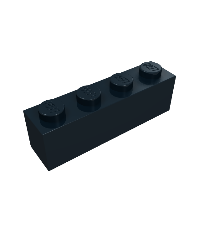 LEGO - Steen 1 x 4 - Black | N