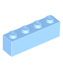 LEGO - Steen 1 x 4 - Bright Light Blue | N - Thumbnail