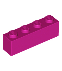 LEGO - Steen 1 x 4 - Magenta | N - Thumbnail
