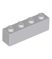LEGO - Steen 1 x 4 - Light Bluish Gray | N - Thumbnail