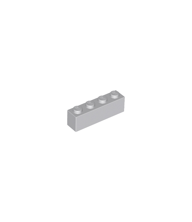 LEGO - Steen 1 x 4 - Light Bluish Gray | N