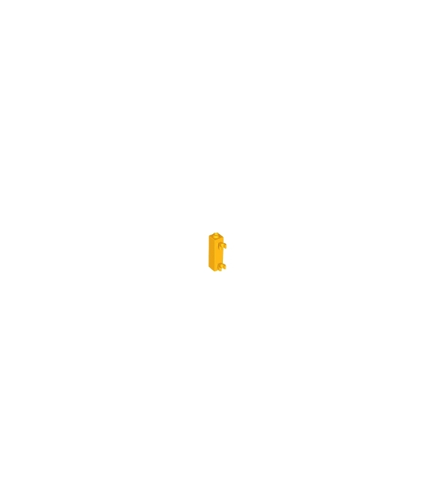 LEGO - Steen, gemodificeerd 1 x 1 x 3 met 2 klemmen (verticale greep) – holle nop - Bright Light Orange | N