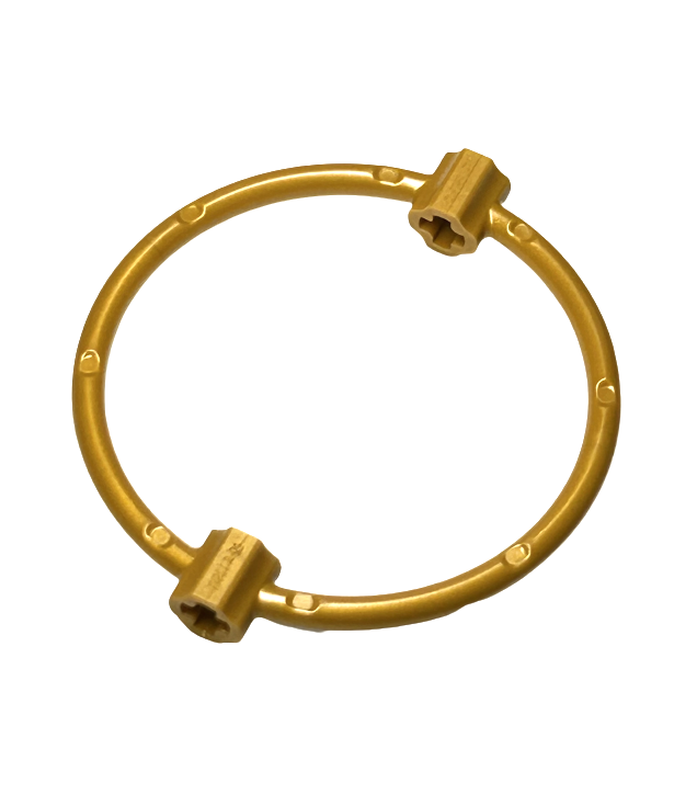 LEGO - Ring 7 x 7 met asconnectoren 1L - Pearl Gold | N