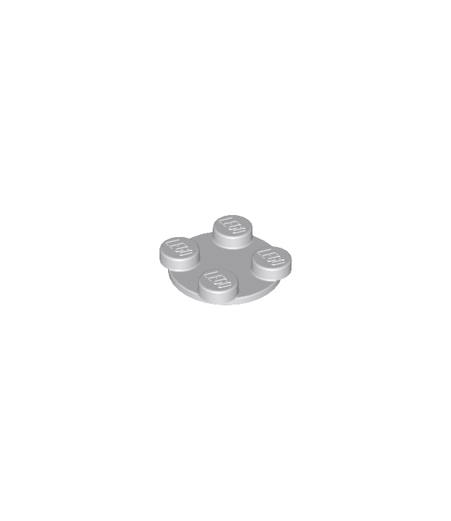 LEGO - Draaitafel 2 x 2 plaat, bovenstuk - Light Bluish Gray | N