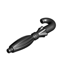 LEGO - Minifiguur-accessoire, ingeklapte paraplu - Black | N - Thumbnail