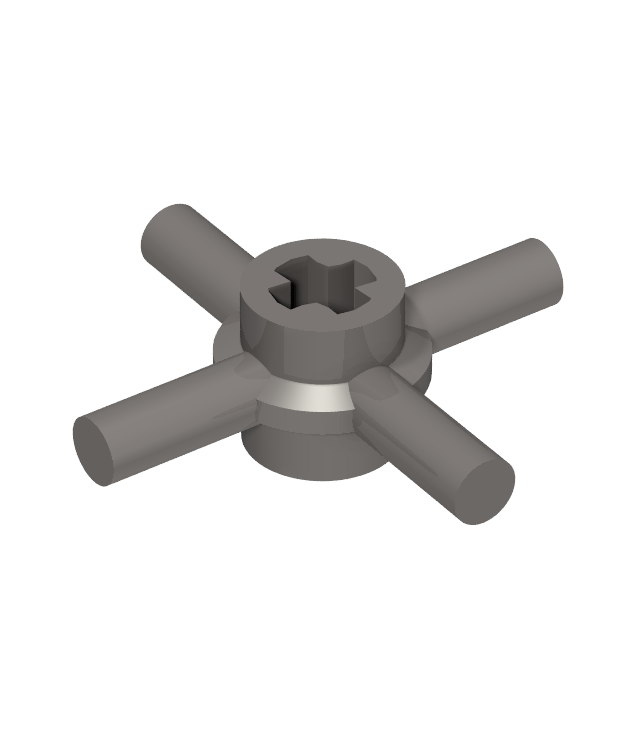 LEGO - Technic-asconnector met 4 staafen en doorlopend as-gat - Dark Bluish Gray | N