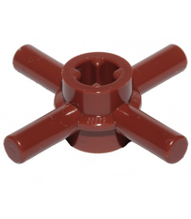 LEGO - Technic-asconnector met 4 staafen en doorlopend as-gat - Reddish Brown | N - Thumbnail