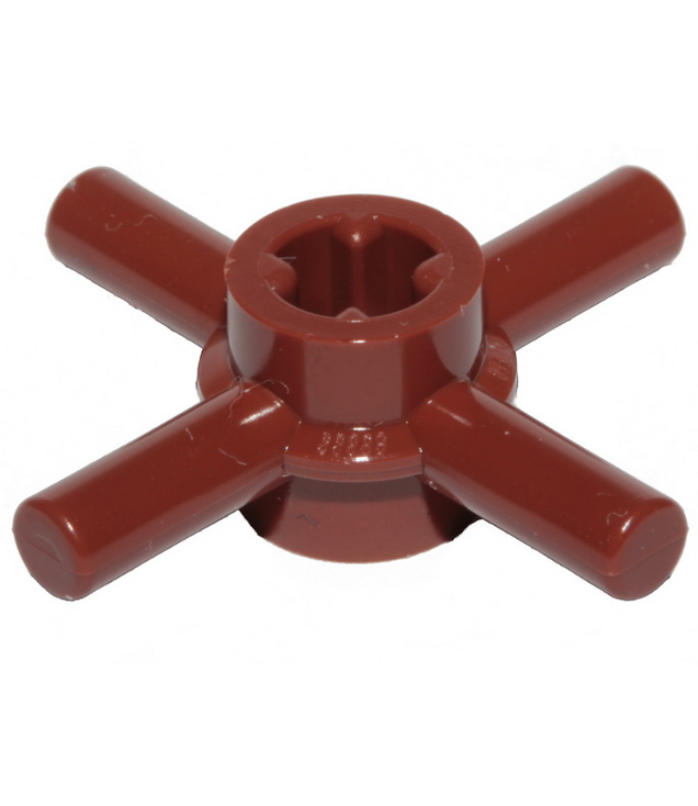LEGO - Technic-asconnector met 4 staafen en doorlopend as-gat - Reddish Brown | N