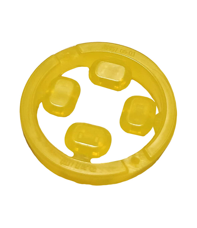 LEGO - Steen, facetvormig met kleine pen (Infinity Stone), 4 aan gietraam - Trans-Yellow | N