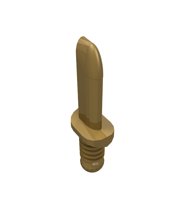 LEGO - Minifiguur-wapen, messen – 2 aan gietraam - Pearl Gold | N