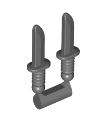 LEGO - Minifiguur-wapen, messen – 2 aan gietraam - Dark Bluish Gray | N - Thumbnail
