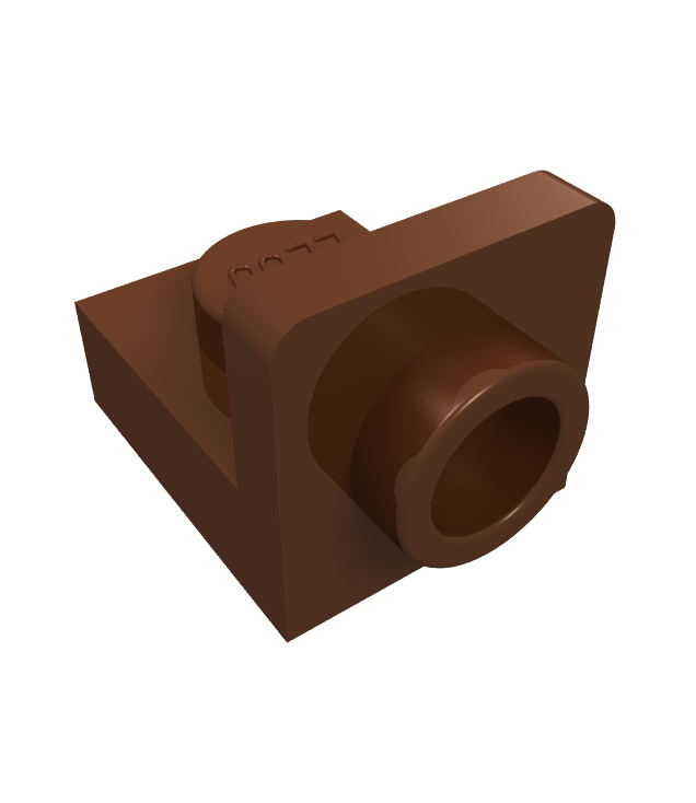 LEGO - Beugel 1 x 1 - 1 x 1 omgekeerd - Reddish Brown | N