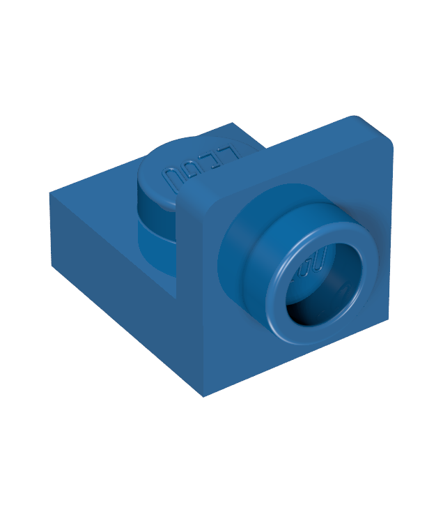 LEGO - Beugel 1 x 1 - 1 x 1 omgekeerd - Blue | N