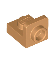 LEGO - Beugel 1 x 1 - 1 x 1 omgekeerd - Medium Nougat | N - Thumbnail