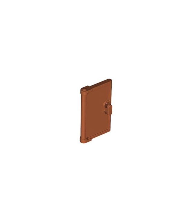 LEGO - Deur 1 x 2 x 3 met verticale handgreep, geschikt voor frames zonder lipjes - Dark Orange | N
