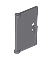 LEGO - Deur 1 x 2 x 3 met verticale handgreep, geschikt voor frames zonder lipjes - Dark Bluish Gray | N - Thumbnail