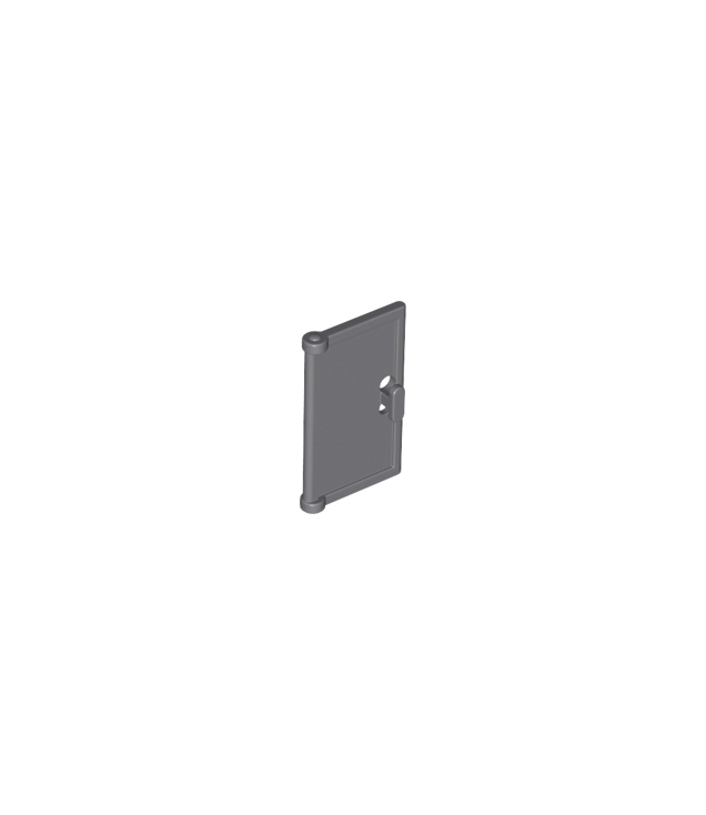 LEGO - Deur 1 x 2 x 3 met verticale handgreep, geschikt voor frames zonder lipjes - Dark Bluish Gray | N