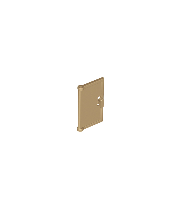 LEGO - Deur 1 x 2 x 3 met verticale handgreep, geschikt voor frames zonder lipjes - Dark Tan | N