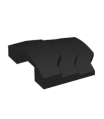 LEGO - Wig 4 x 3 getrapt zonder noppen - Black | N - Thumbnail