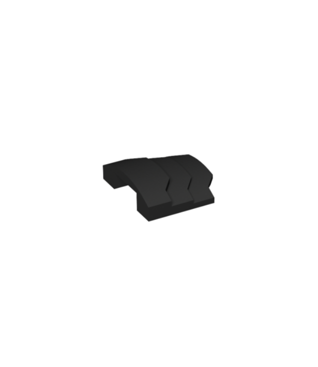 LEGO - Wig 4 x 3 getrapt zonder noppen - Black | N