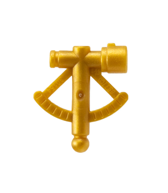 LEGO - Minifiguur-accessoire, sextant / kwadrant - Pearl Gold | N