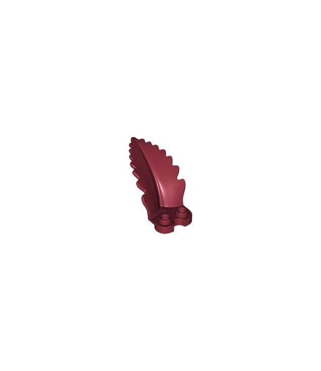 LEGO - Plantplaat, rond 1 x 2 met gebogen opstaande blad - Dark Red | N