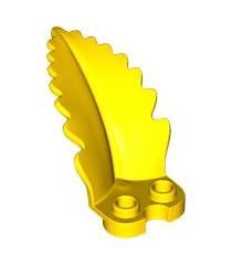 LEGO - Plantplaat, rond 1 x 2 met gebogen opstaande blad - Yellow | N - Thumbnail
