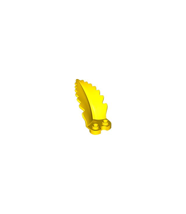 LEGO - Plantplaat, rond 1 x 2 met gebogen opstaande blad - Yellow | N