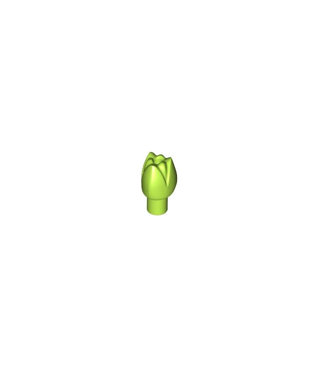 LEGO - Plant bloem tulp met staaf en klein pennetje - Lime | N