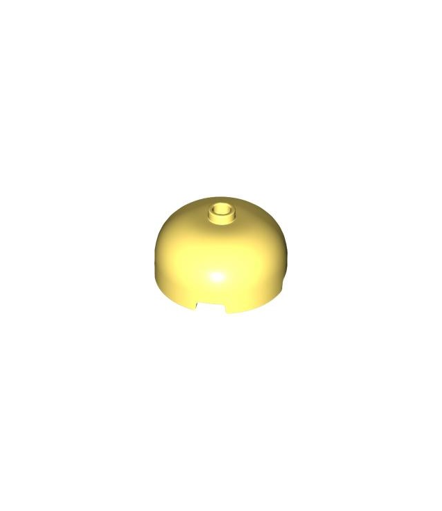 LEGO - Steen, rond 3 x 3 x 1 1/3 koepelvormig – open nop - Bright Light Yellow | N