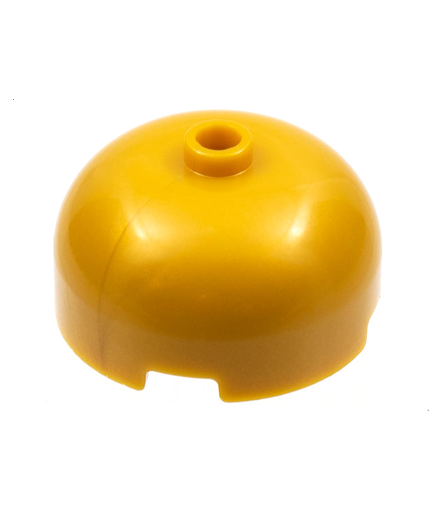 LEGO - Steen, rond 3 x 3 x 1 1/3 koepelvormig – open nop - Pearl Gold | N