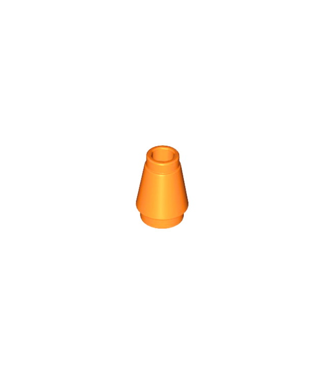 LEGO - Kegel 1 x 1 met boven groef - Orange | N