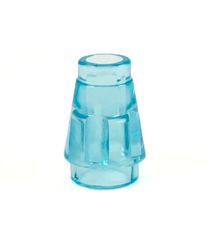 LEGO - Kegel 1 x 1 met boven groef - Trans-Light Blue | N - Thumbnail