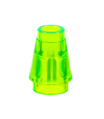 LEGO - Kegel 1 x 1 met boven groef - Trans-Bright Green | N - Thumbnail