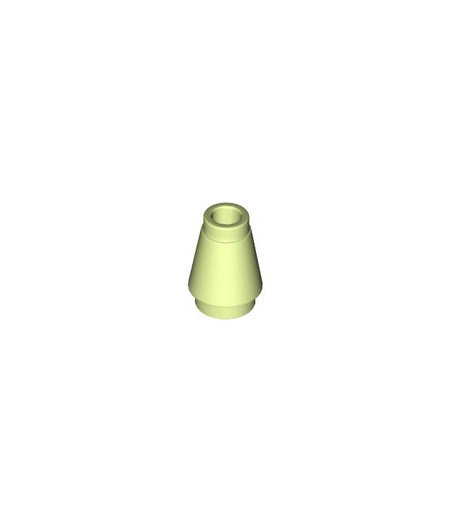 LEGO - Kegel 1 x 1 met boven groef - Yellowish Green | N