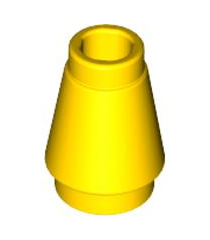 LEGO - Kegel 1 x 1 met boven groef - Yellow | N - Thumbnail