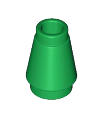 LEGO - Kegel 1 x 1 met boven groef - Green | N - Thumbnail