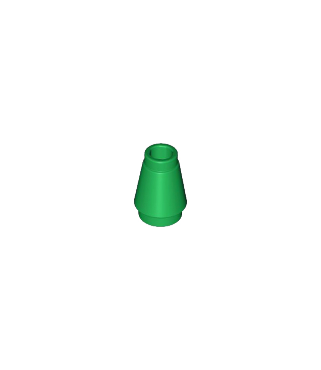 LEGO - Kegel 1 x 1 met boven groef - Green | N