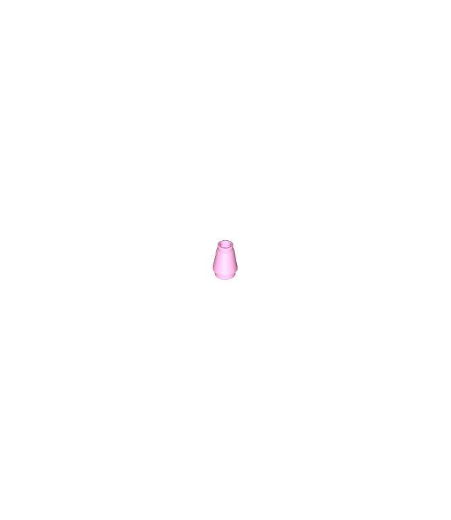 LEGO - Kegel 1 x 1 met boven groef - Bright Pink | N